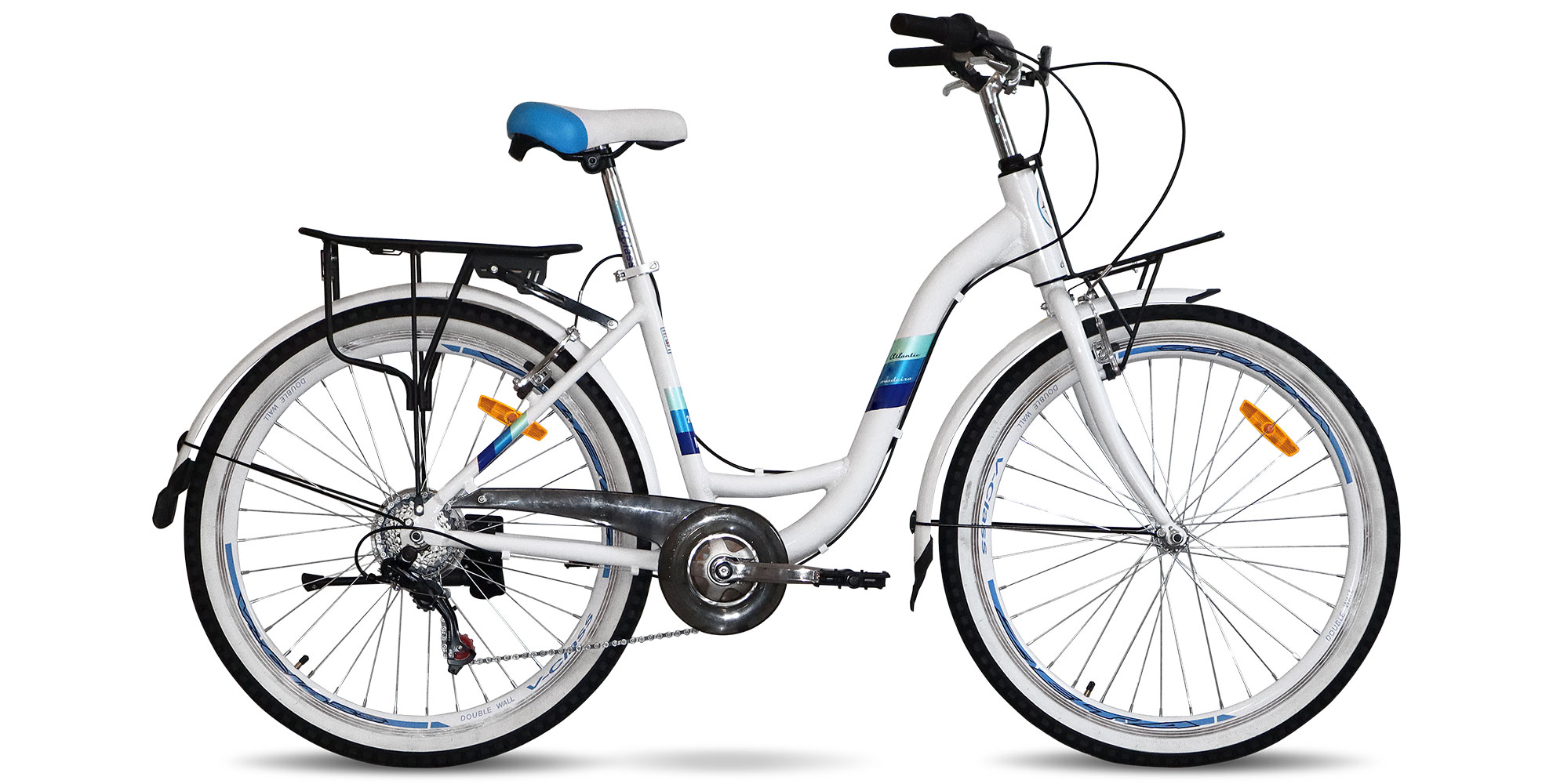Фотография Велосипед Atlantic Madeira NX размер M рама 17" 2022 Бело-голубой